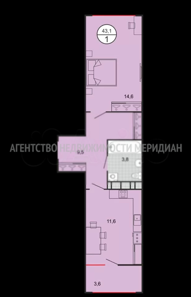 Продажа 1-комнатной квартиры, Михайловск, Князевский переулок,  д.91